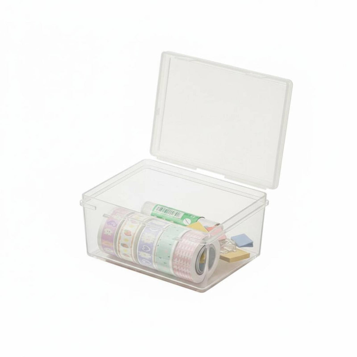 Clear Rectangular Box with Lid transparent Design for journeys, Hobbyists, Parents