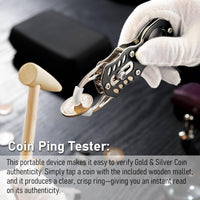 Coin Positioning Test Kit for Resonance Testing and Size Verification of Gold and Silver Coins