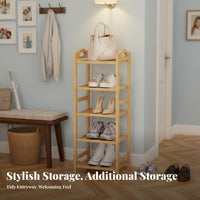 Space-Saving Vertical Shoe Rack Sturdy Multi-Tier Vertical Shelf Narrow Design Footwear Stand Dust-Proof Shelves for Apartment Dwellers, Homeowners, Students, Entryway, Small Areas, Hallway, Dorm Room