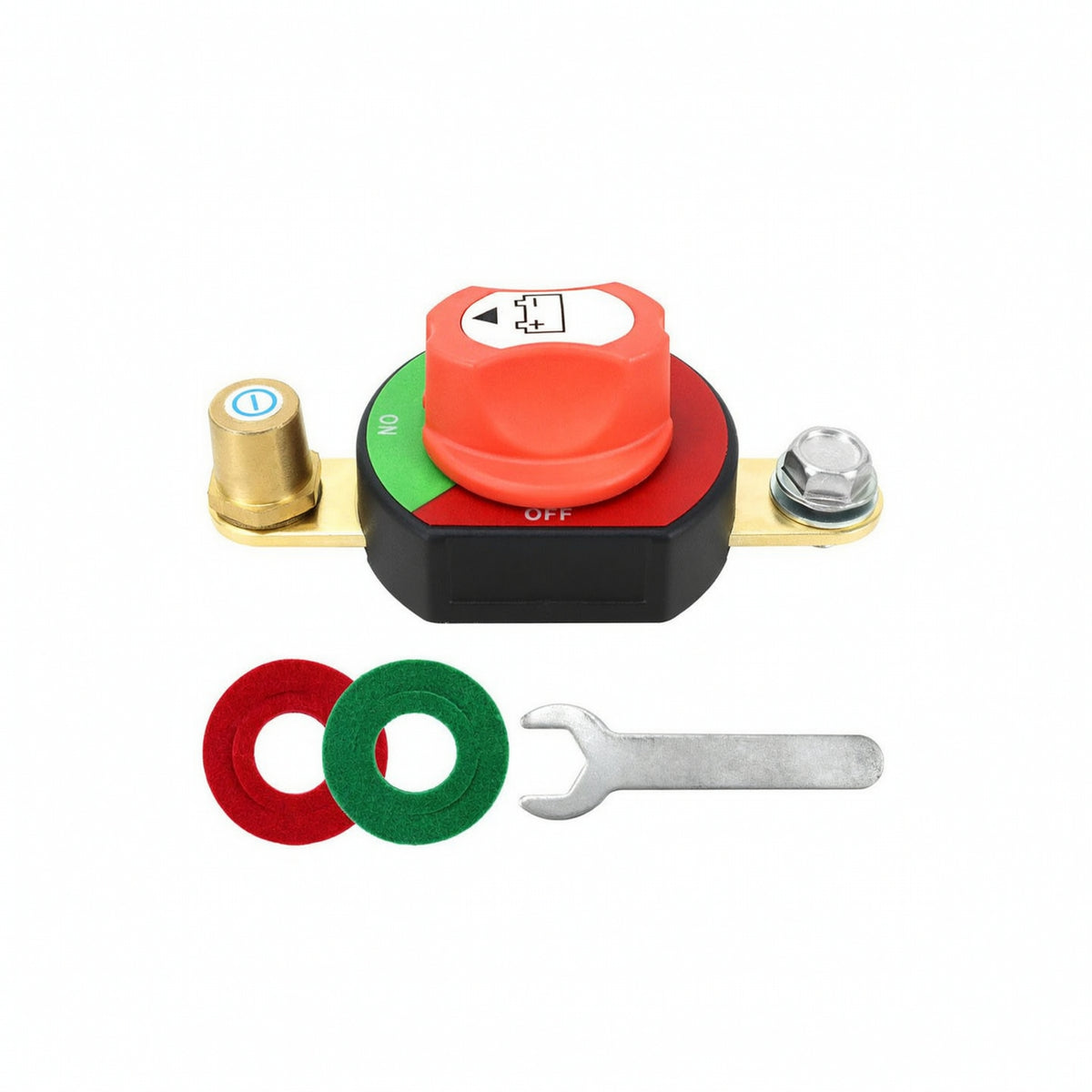 Manual Battery Terminal Disconnect Switch Compact Rotary Battery Switch High Conductivity 12V for Mechanics, Vehicle Storage