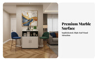 Bar Table with Storage Multifunctional Entryway Partition Cabinet Multi-Functional Entryway Storage Cabinet for Homeowners, Families, Hallway, Bedroom