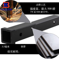 2-Inch Black Trailer Hitch Receiver with Draw Bar