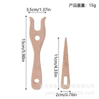 Wooden Fork-Shaped Yarn Braiding Tool for Kids DIY Crafts