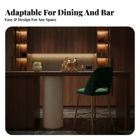 Fluted Oval Pedestal Baked Paint Finish Furniture Hardware Light Luxury Stylish Look Minimalist & Design for Adults, Cafe
