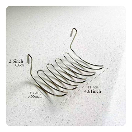 Drainage Utensil Rack Hooks on Back Utensil Drying Basket Space-Saving