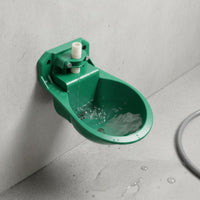 Waterer with Ball Mechanism Compact Water Bowl with Drainage Hole Easy to Clean Wall-Mounted Water Bowl for Livestock, Goats, Barn, Pasture Fence
