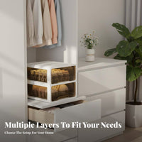 3 Pieces Underwear Storage Box Set Space-Saving Drawer Organizer for households