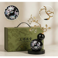 Ceramic Gourd Figurine Glazed Display Piece Modern for Living Room, Office Desk