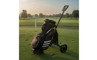 2-Wheel Golf Push Trolley Compact Golf Push Cart Trunk Friendly Smooth Rolling for Golfers