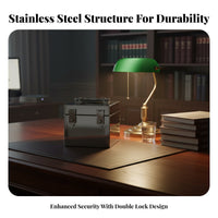 doubleHasp Steel Chest Confidential Storage Document Safe Resistant for Bank
