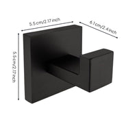 Matte black rustproof towel bar