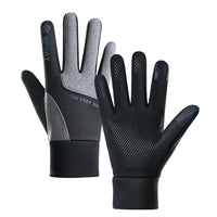 Gloves with Touchscreen Fingertips Stretch Gloves with Fleece Fleece-Lined Winter Non-Slip for Cyclists, Cycling