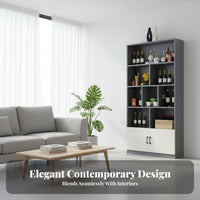 Living Room Display Cabinet Multifunctional Modern Beverage Cabinet Large Capacity Freestanding Room Divider for Homeowners, Hallway, Bedroom
