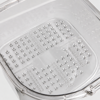 Small Foot Spa with Rollers, Pedicure Foot Bath with Handles & Lid, Soaking Tub for Home Massage & Circulation