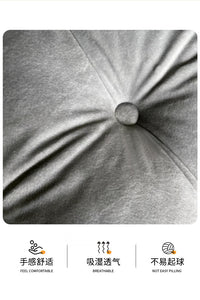 Tufted Backrest Seat Cushion with Ties, Water-Resistant, Thick, for Students and Office