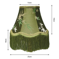 European Fabric Lampshade with Tassel for Table Lamp