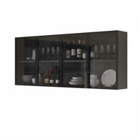 1 Bathroom Wall Cabinet Floating Display Shelf Wall Mounted Storage Cabinet Kitchen Cabinet with Glass Doors Solid Wood for Kitchen Bathroom Balcony Suitable for Gift Giving Home Organization