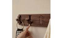 Folding Wall Coat Rack Foldable Hardware Natural for Foyer