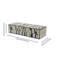 Jewelry Box with Hinged Lid Decorative Striped Jewelry Box Tabletop for Dresser