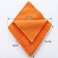 High Low Pile Microfibre Cloth Car Drying Towel, 40cm x 40cm Microfibre Cloth, 32-Ply Combed Yarn Spiral Knit for Waxing and Ceramic Coating