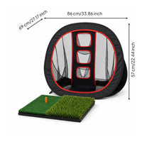 Foldable Golf Chipping Net Built-in Practice Openings Sports Gear Mesh