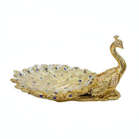 Peacock Fruit Bowl Modern Simple Table Centerpiece Feather Pattern Decorative Dish for Study