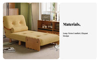 two-functionUse Single Pull-extendable Armchair Bed Space-Saving Pull-extendable Sleeper Armchair Natural Wood Aesthetic transformable Furniture Sturdy Frame for Apartment Dwellers, Students, Homeowners, Living Room, Small Spaces, Bedroom, Office