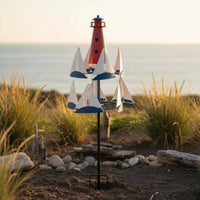 Metal Sailboat Weather-Resistant Metal Wind Ornament for Yard, Patio