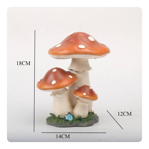 Resin Toadstool Statue Realistic Design Fairy Garden Toadstool Vibrant Colors