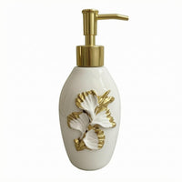 Ceramic Soap Dispenser Floral Liquid Soap Dispenser Pump Head Washroom Accessory