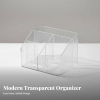 Multi-Compartment Organizer Clear View Desk Organizer Space-Saving for Desktop