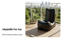 Single-Seater Lazy Sofa Vintage & look Cushiunitd Armchair Set Padded Seat with Footrest for Residents, Students, Bedroom