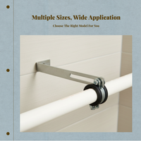 Wall to Glass Metal Brace, Balcony Deck, Fence Use