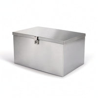 Stainless Steel Storage Box Compact Hardware Box with Latch for Garage