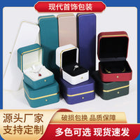 跨境美式高品质手表盒八角PU皮手表包装盒高档腕表收纳盒翻盖礼盒