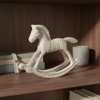 Cast Iron Rocking Horse Farmhouse Decor Creature Figurine for Living Room, Study