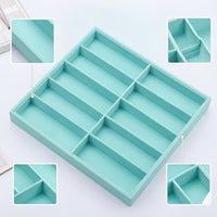 Multi-Slot Eyeglasses Display Tray Practical Glasses Tray Slim Glasses Organizer Rectangular for Collectors, Drawer, Countertop