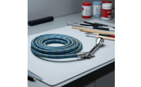 Flexible Braided Airbrush Hose Kink-Resistant Airbrush Hose with Metal Fittings Leak-Unobstructed Sturdy for Hobbyists, Artists, Model Painting, Workshop