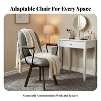 Padded Four-Leg Rotating Chair Ergonomic Design Vanity Seat Modern Design Noiseless Rotation for Students, Teens, Study Room