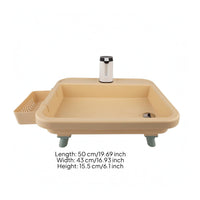 Electric Portable Sink with Pump Rechargeable Camping Sink with Faucet Compact Wash Basin Raised for Campers, RV Owners, Gardeners, Outdoor Activities, Garden