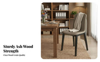 Upholstered rearrest Seat Nordic Aesthetic Upholstered Side Chair Minimalist design Armless for Homeowners, Interior Designers