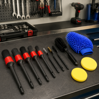 Car Detailing Kit 5 Piece Wheel Brush Microfiber Towels for Car Enthusiasts