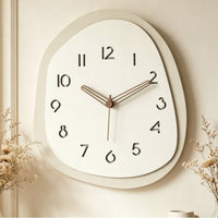 Silent Wall Clock Non Ticking Cream Wall Clock Decorative