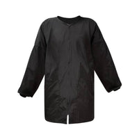 Knee-Length Barber Jacket with Zipper Closure Zippered Barber Smock Hair Repellent Salon Coat Lightweight for Barbershops