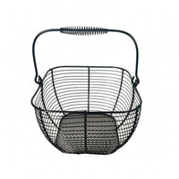Wire Storage Basket Flat Base Home Organizer Compact