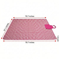 Picnic Blanket and Waterproof Camping Mat for Adults Summer Essentials, Oxford Cloth Beach Blanket with Carrying Handle, Sandproof Beach Mat
