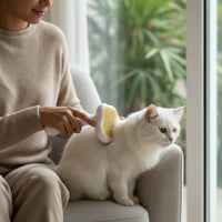 Self-Cleaning Cat Comb Fine-Pin De-Shedding Tool Handheld for Home, Cats, Pets
