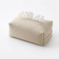 Office Desk Tissue Box Holder for Bathroom Decor, Modern Minimalist PU Leather Tissue Box Cover, Seamless Soft Pouch for Home Office, Rectangular