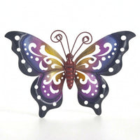 Metal Lepidoptera Art Decoration Elegant Butterfly Wall Sculpture Easy to Hang for Patio