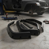 4 Pieces Jeep T and J Wheel Arch Rust Resistant Wheel Well Liner Trim for Mud